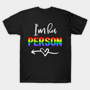 I'm Her Person She's My Person Lesbian Couple Matching T-Shirt